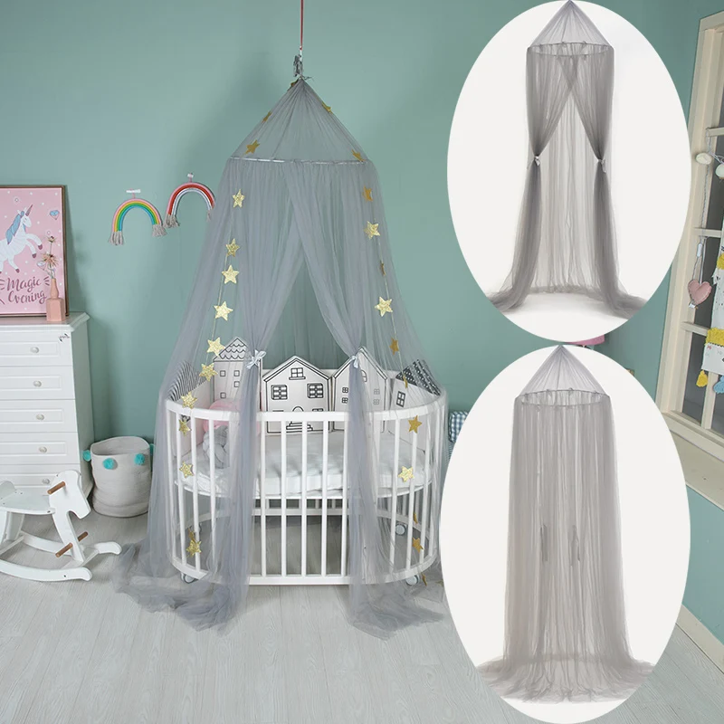 

Hanging Mosquito Net Baby Bed Canopy Dome Dream Curtain Tent Baby Crib Netting Round Hung Kids Canopy Tent Children Room Decor