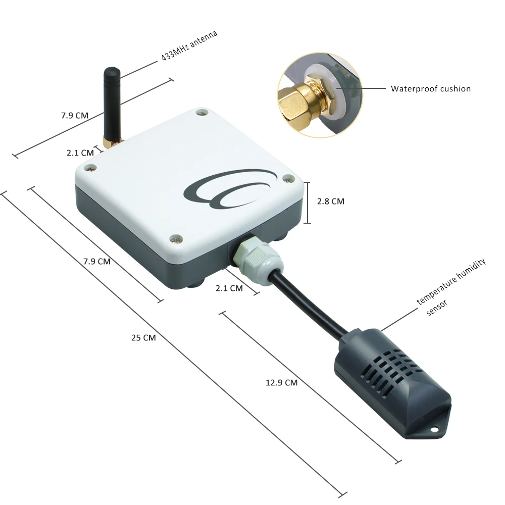 universal RF Wireless alarm Temperature and Humidity Sensor enlarge
