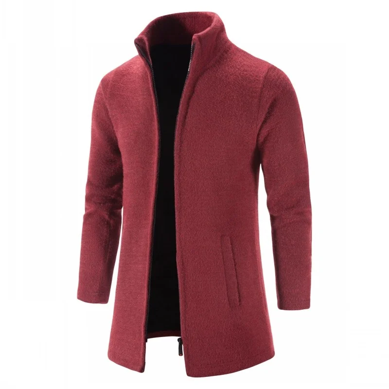 Men Winter Warm Chenille Sweater 2023 Mens Thick Velvet Sweatercoat Male Casual Knitted Sweater Cardigan Long Windbreaker M-3Xl