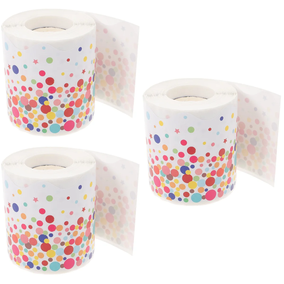 

3 Rolls Wavy Edge Sticker Labeling Stickers Border Trim Decorating Classroom Chalkboard Copper Plate Bulletin Decal