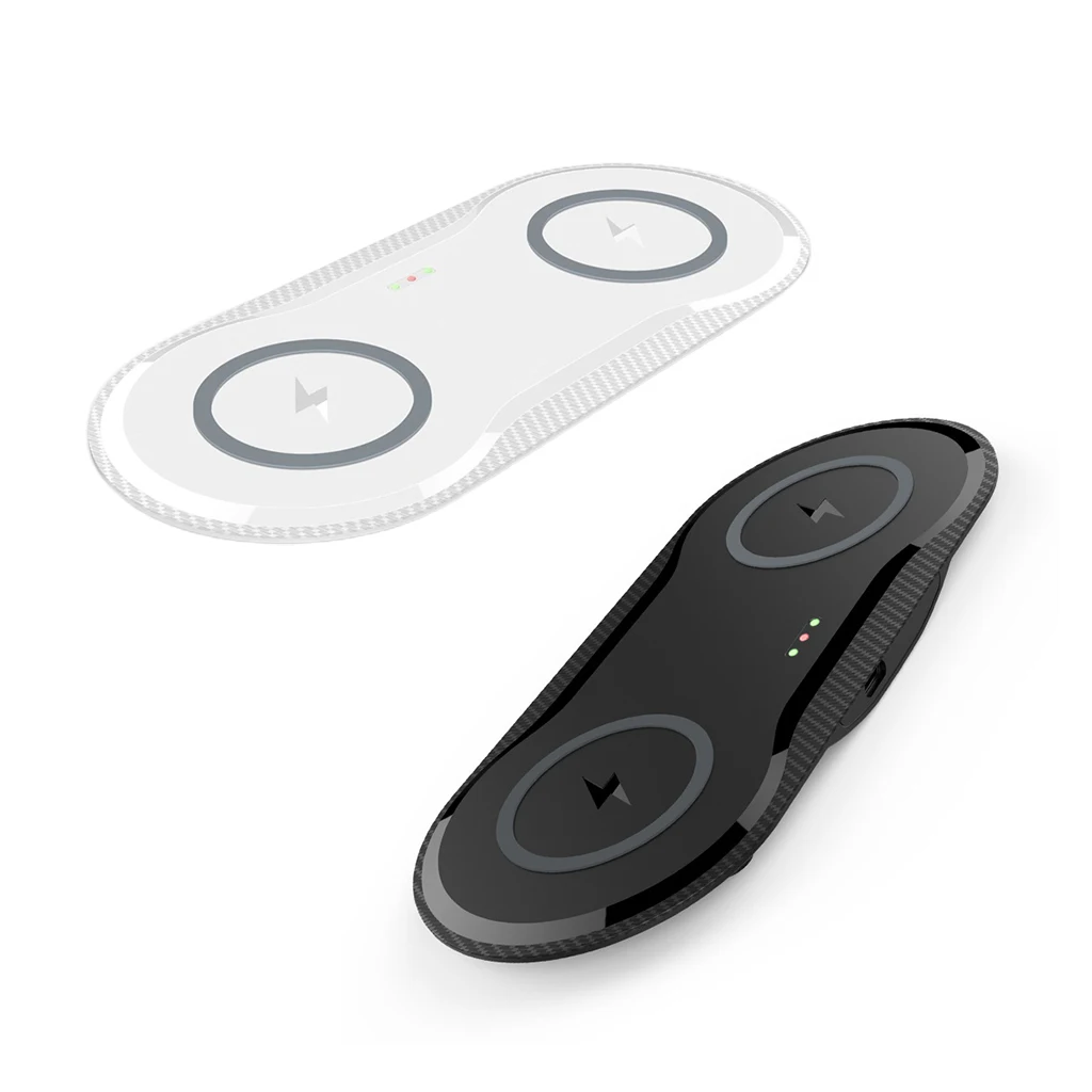 

Dual 15W Wireless Charging Station Charge 2 Phones Meanwhile 2 in 1 Wireless Mobile Phone Charger Efficient Lightweight