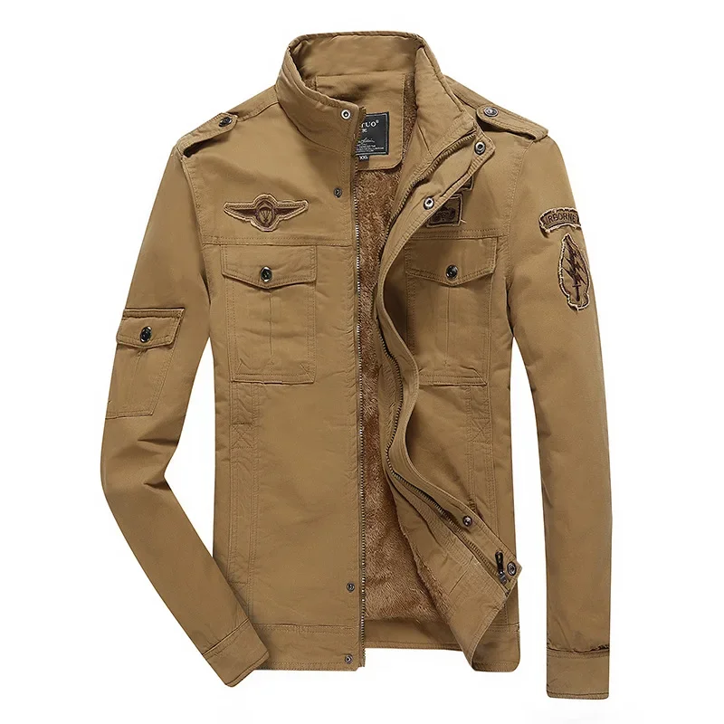 2024 Men's Jacket Fashionable Trendy Workwear Vintage Cold Resistant Anti-wind Loose Style Other Material