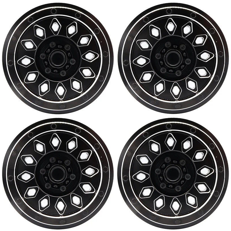 

4pcs RC Car CNC Aluminum Alloy Wheel Hub Rim for AXIAL SCX6 1:6 Scale Remote Control Crawler Car Accessories Parts