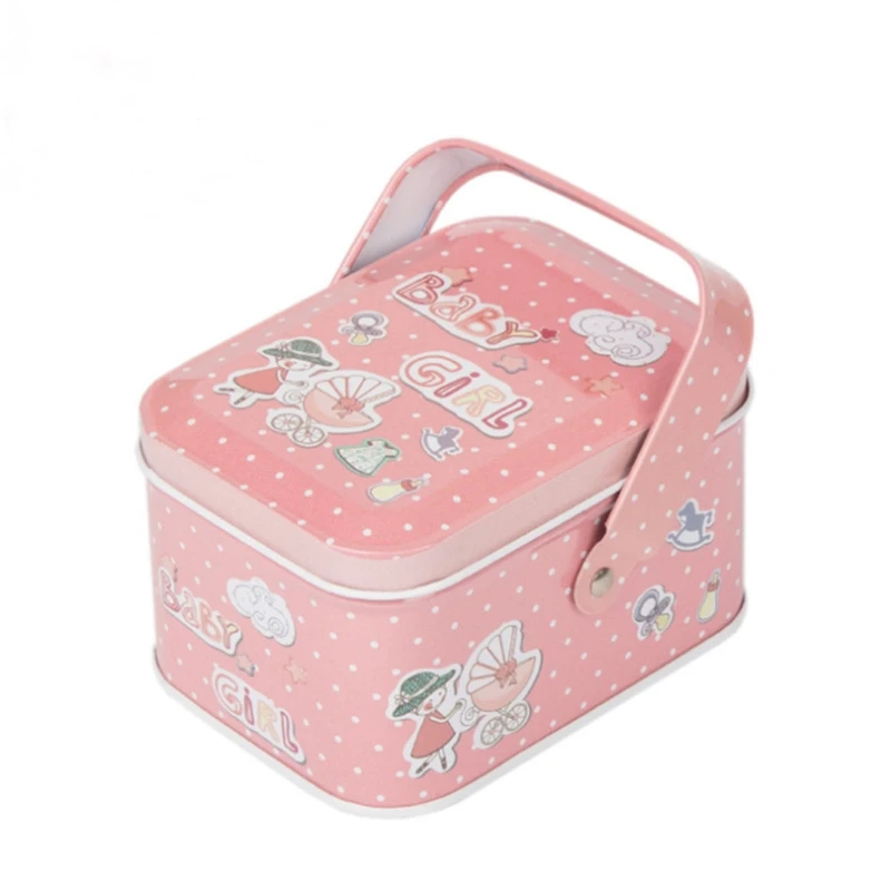 

Tinplate Candy Boxes Vintage Cute Cartoon Pattern Portable Cookie Biscuit Wrapping Boxes with Lid Party Supplies 9 Types