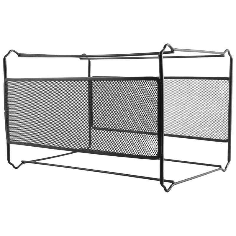 

HOT-FC/B4 Mesh Metal File Organizer Box Hanging File Folder Box Desk Storage Holder Shelf Holder Storage For Office Home