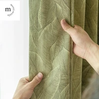 american modern curtains for living room bedroom dining luxury high precision double sided jacquard green drape curtain shading