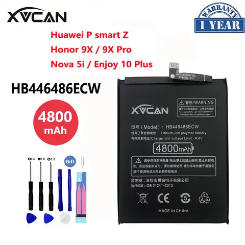 Оригинальный аккумулятор XVCAN HB446486ECW 4800 мАч для Huawei P smart Z Honor 9X Honor9X Pro Nova 5i Enjoy 10 Plus, батарея для телефона