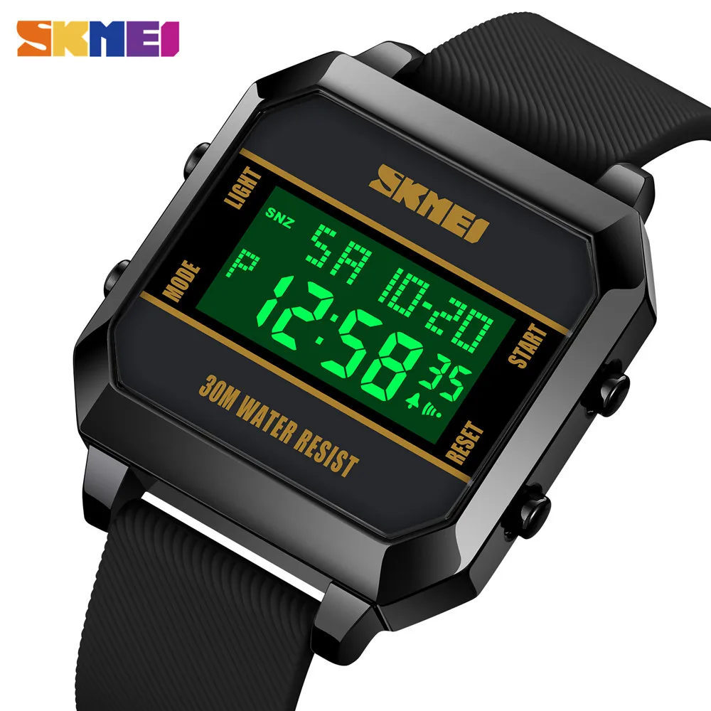 

SKMEI Japan Digital movement Wristwatch For Mens Sport Watches 3Bar Waterproof LED Light Electronic Countdown Clock reloj hombre