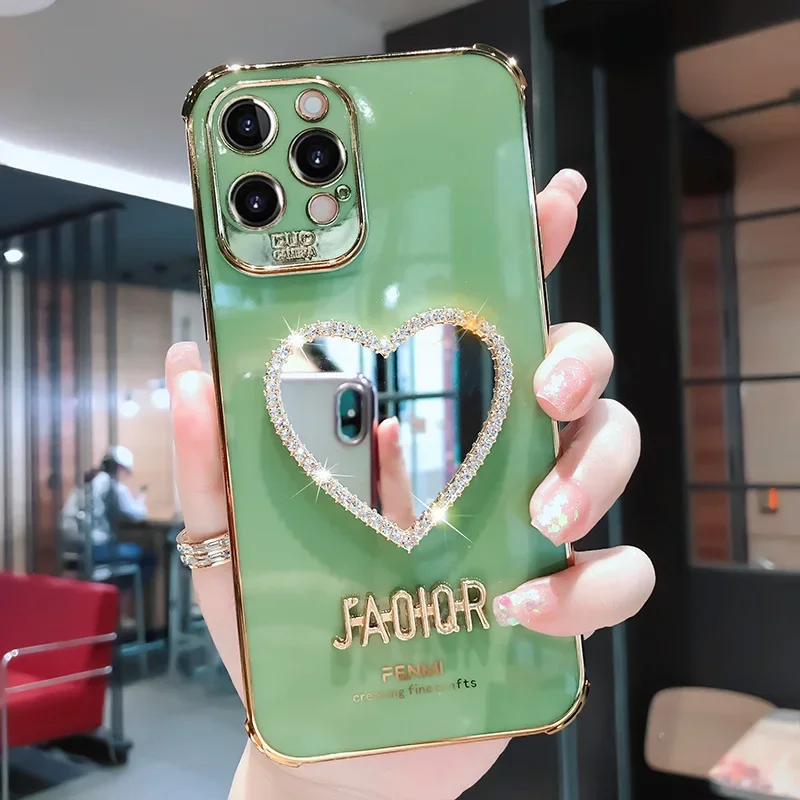 Подходит для iPhone14 романтичное косметическое зеркало женское 13Promax Xsmax Xr 6D