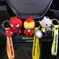 marvel legends avengers creative cartoon character captain america iron man car keychain pendant bag accessories key chain