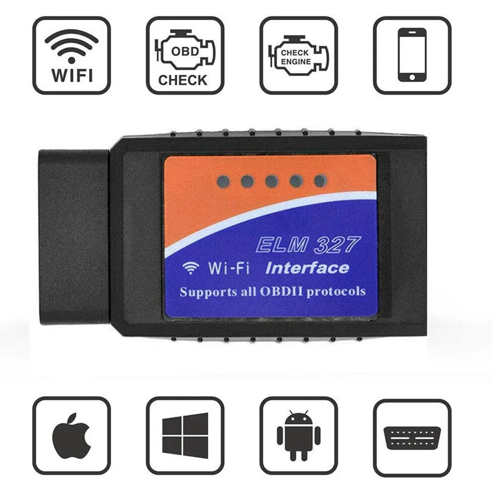 Elm327 v1. Адаптер obd2 all protocol. Wifi support ios android and pc platforms obdii interface supports all obd protocols. Elm327 wifi ios android. Elm327 wifi ios android.