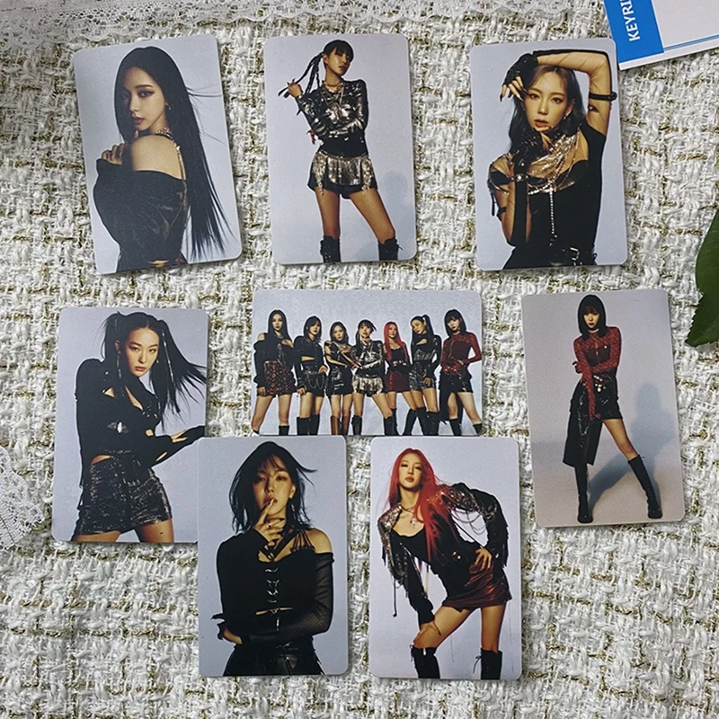 

8Pcs/Set Kpop Girls On Top Lomo Cards Teaser Photocard Double Side Self Made HD Postcards Small Card For Fans Collection Gift