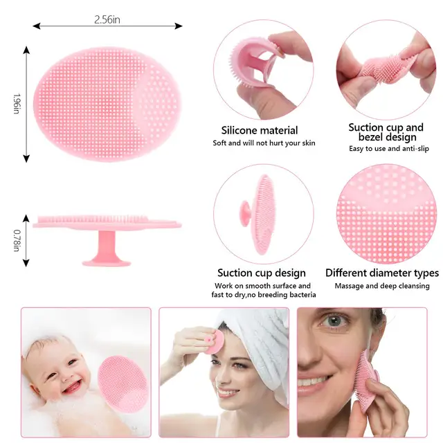 Silicone Face Cleansing Brush Lip Scrub Brush Facial Deep Pore Skincare Scrub Cleanser Tool Beauty Soft Deep Cleaning Exfoliator 5