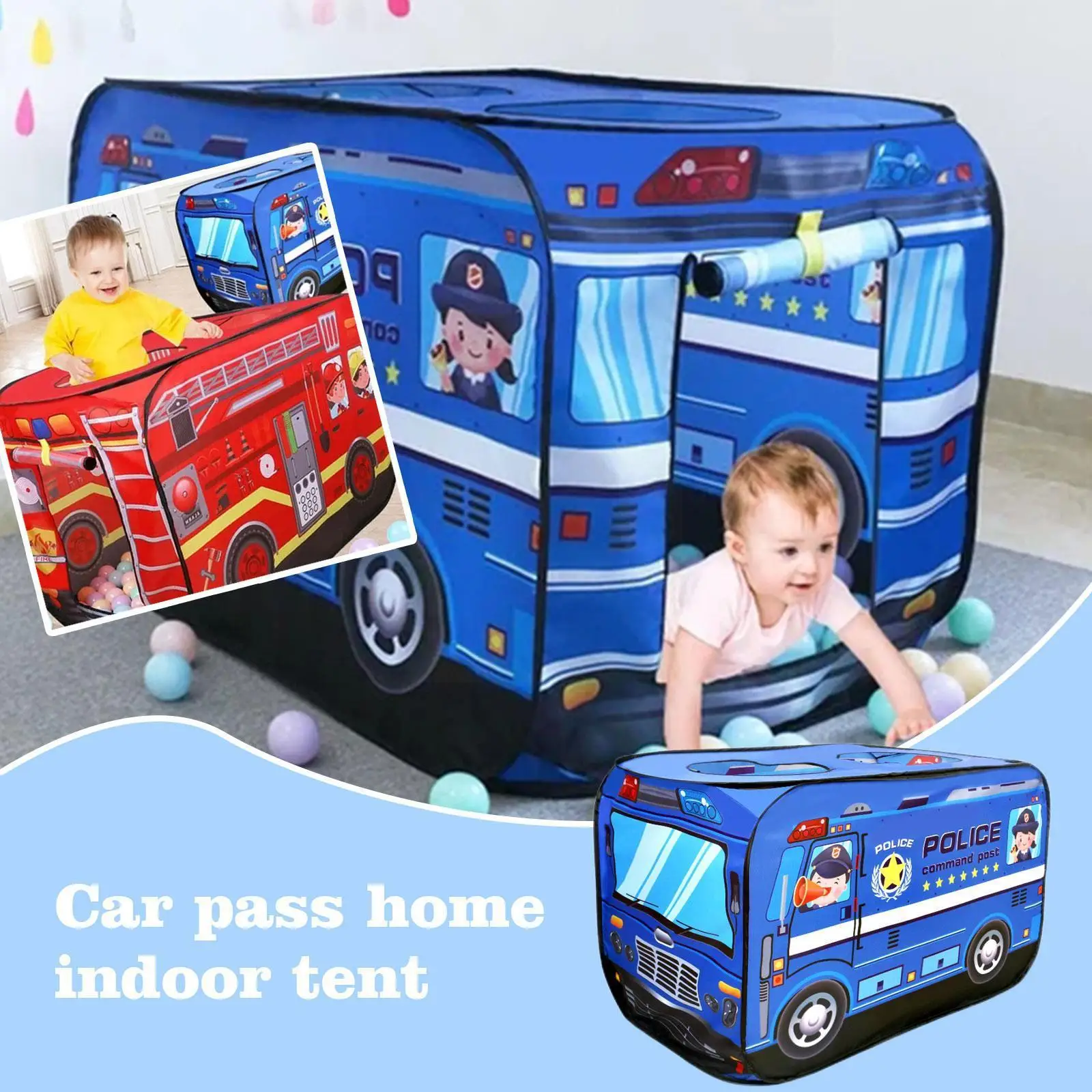 

Детская складная палатка пожарный мужская игра автомобиль дом девочка мяч подарки на день рождения ролевая Океанский бассейн для мальчиков грузовик I B2o7