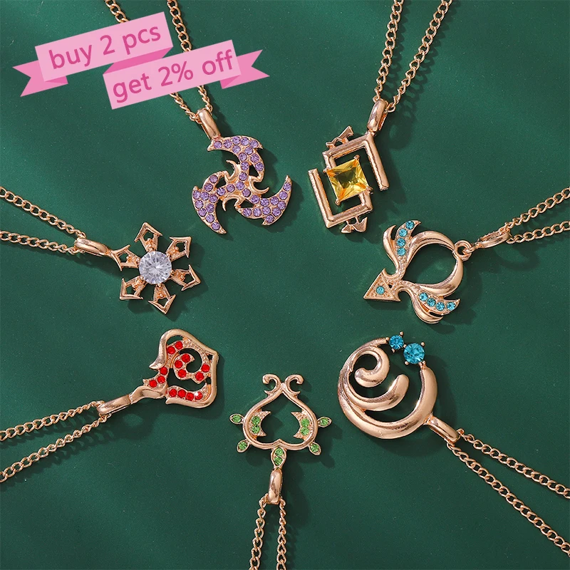 Ожерелья Genshin Impact Vision Pyro Hydro Anemo электро Dendro Cryo Geo подвеска на цепочке для женщин и