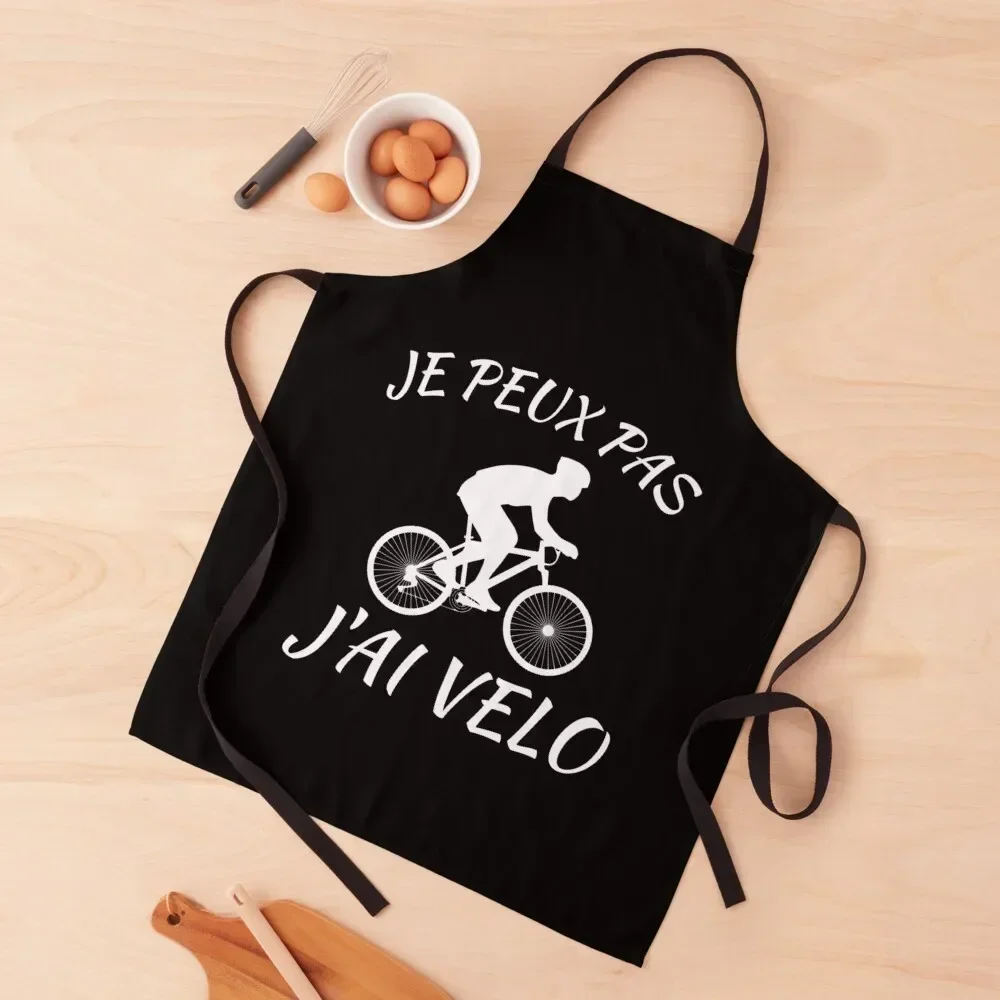 Maillot Je Peux Pas Jɺi Velo Humor Polo VTT Drole Vélo Фартук Женский Кухонный рабочий женский