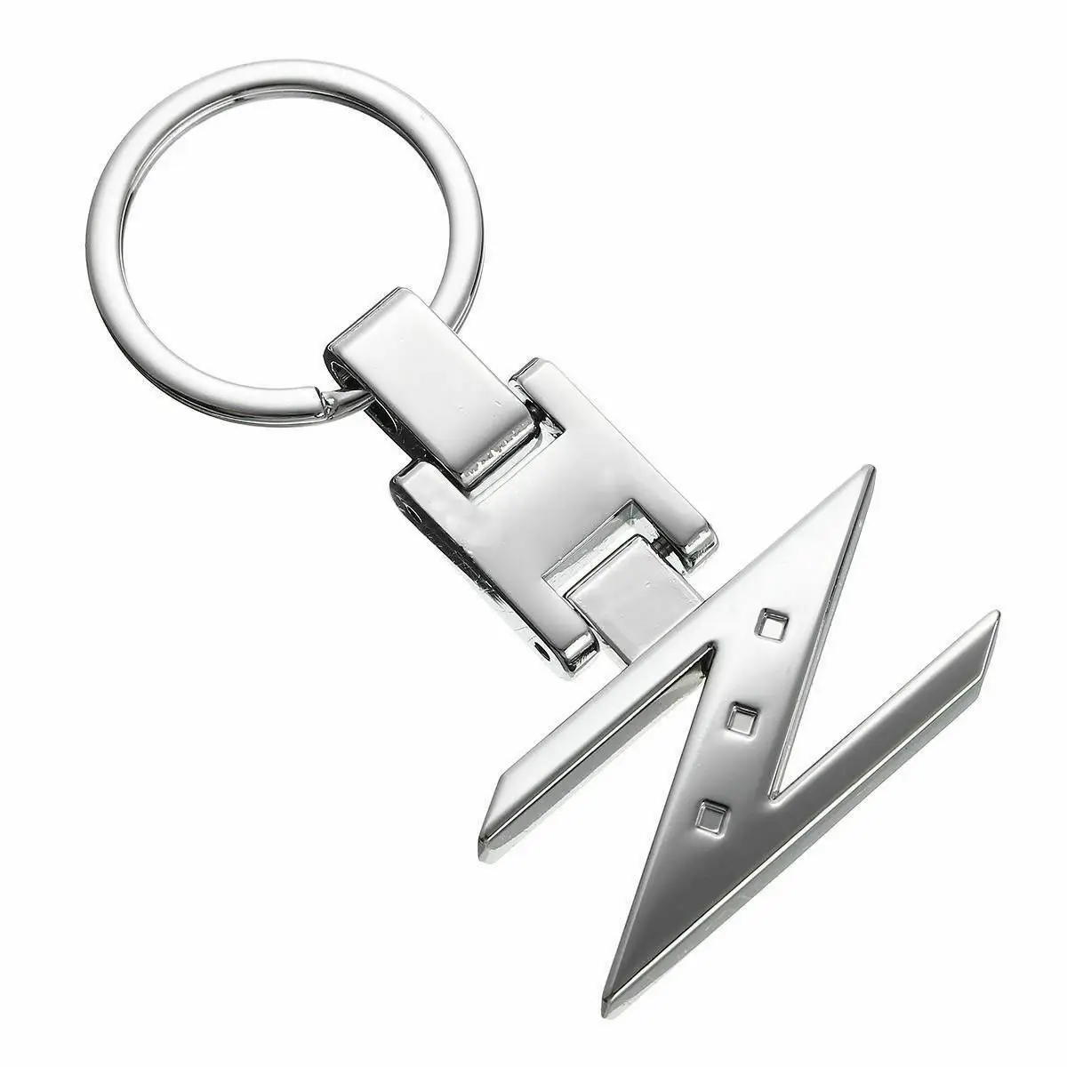 

1pc Z Logo Chrome 3D Keychain Car Key Chain Key Ring for Fairlady Z Z33 350Z