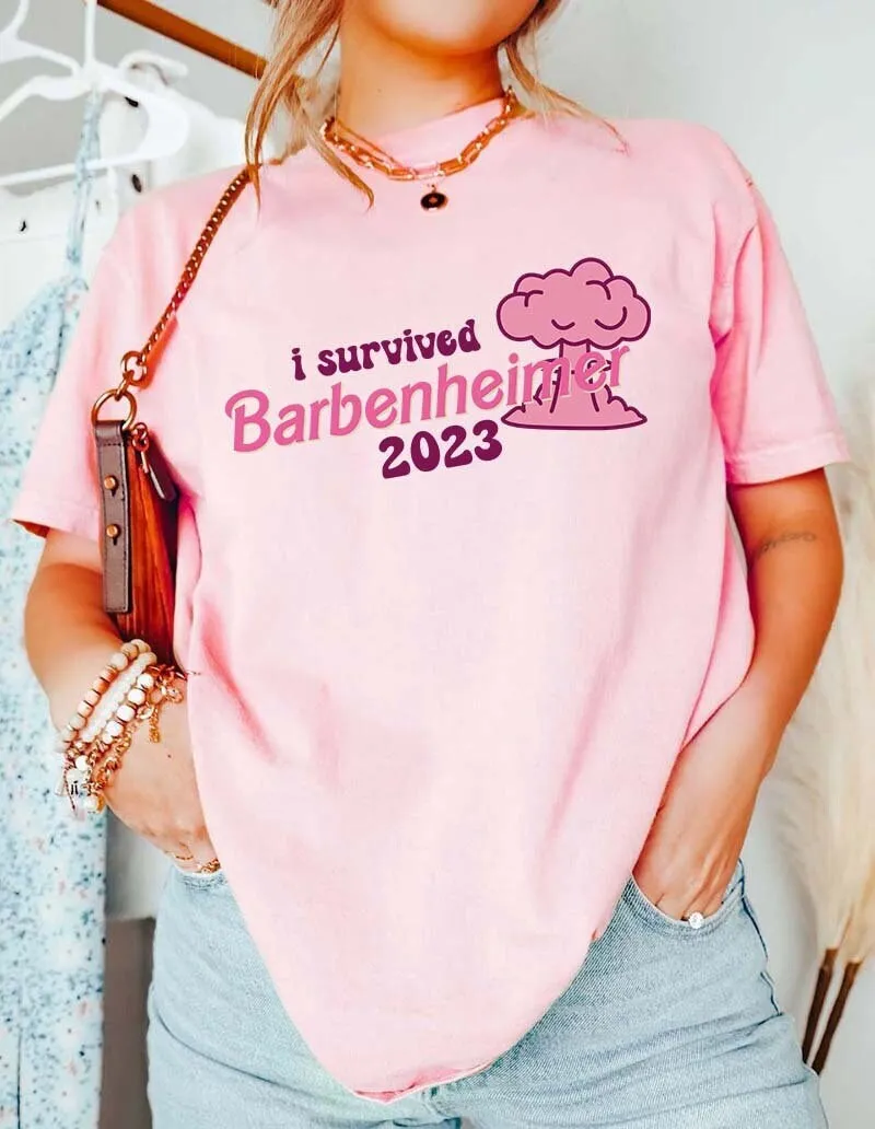 Футболка I Survived Barbenheimer 2023.