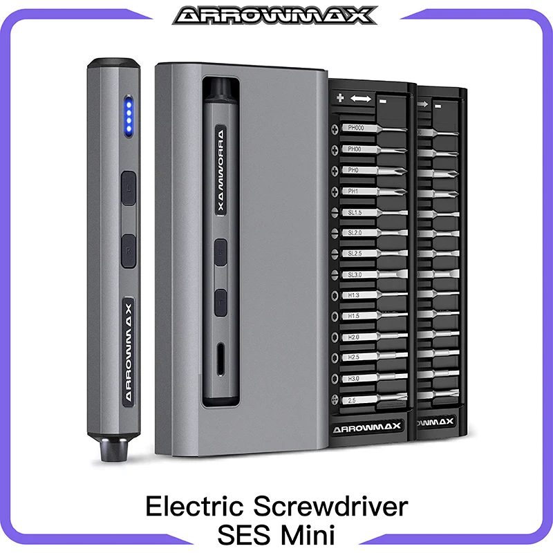 ARROWMAX Mini Electric Screwdriver Set With 28 Magnetic Prec