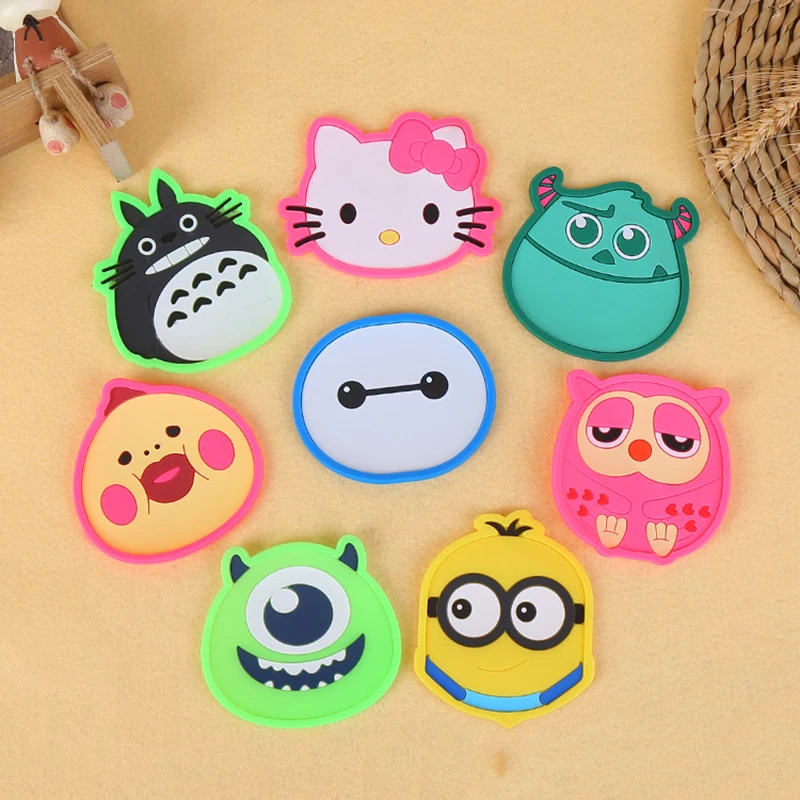 

New Thickening Cartoon Silicone Dining Table Placemat Coaster Kitchen Accessories Felt Antiskid Mat Cup Bar Mug Animal Drink Pad