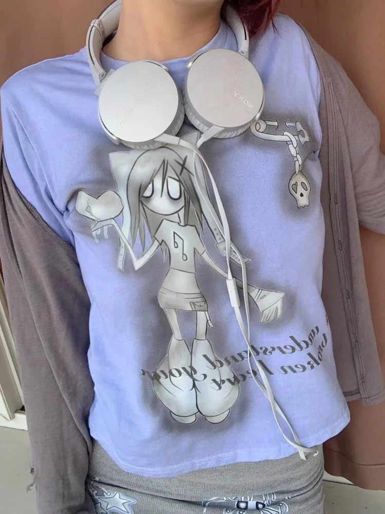 Женский летний комплект из футболки и юбки с принтом |