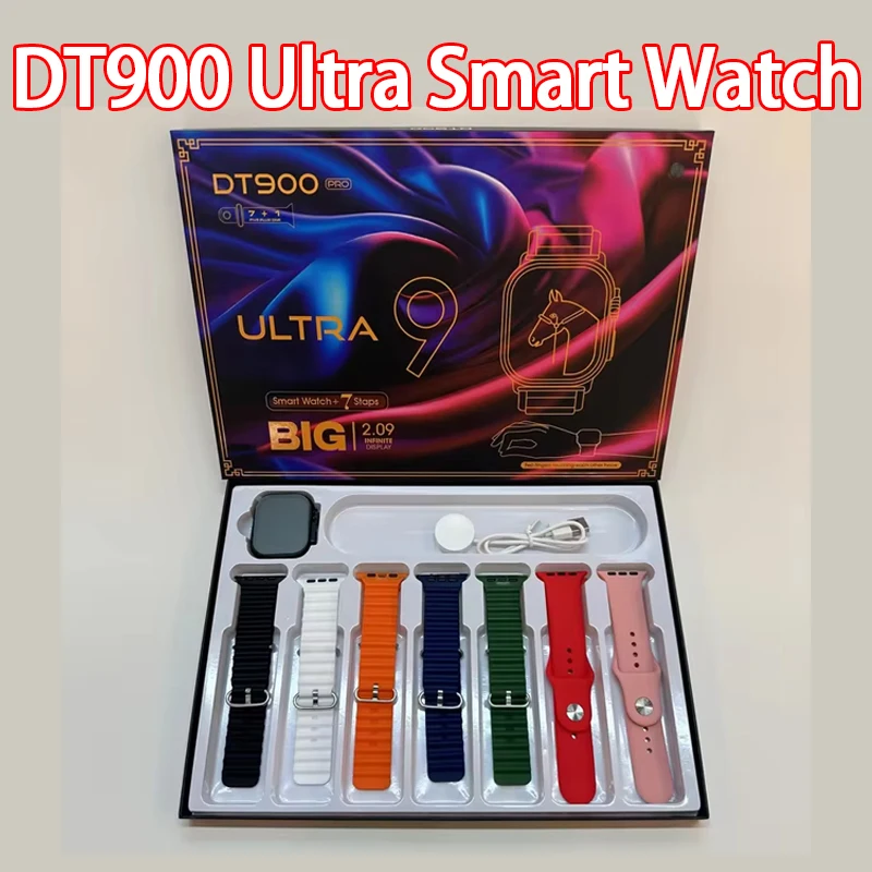 Умные часы DT900 Ultra 2.09HD Amoled с круглым экраном для управления ЭКГ и интеллектуальных