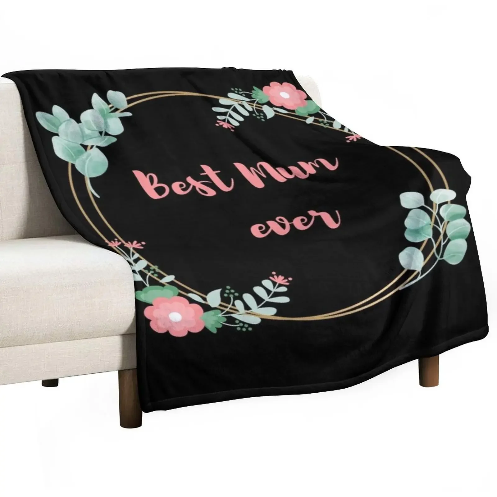 Лучший подарок для мамы розовый цветочный дизайн с бирюзовыми листьями