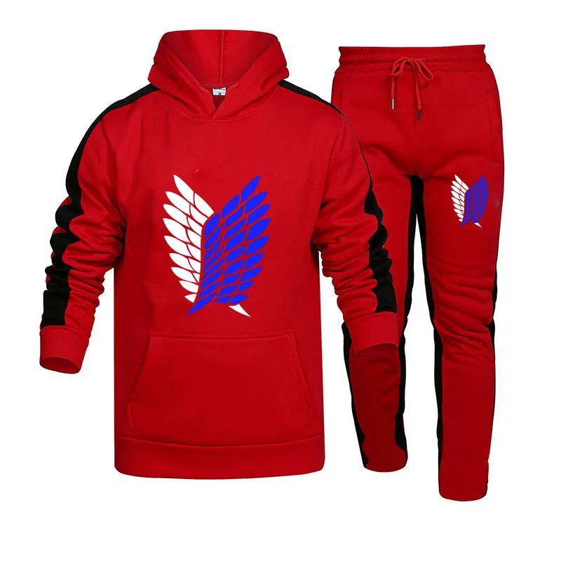 

2022 Men's Casual Tracksuit New Men's Zipper Hoodies and Sweatpants Two Pieces Sets Sportswear High Quality Clothing for Male