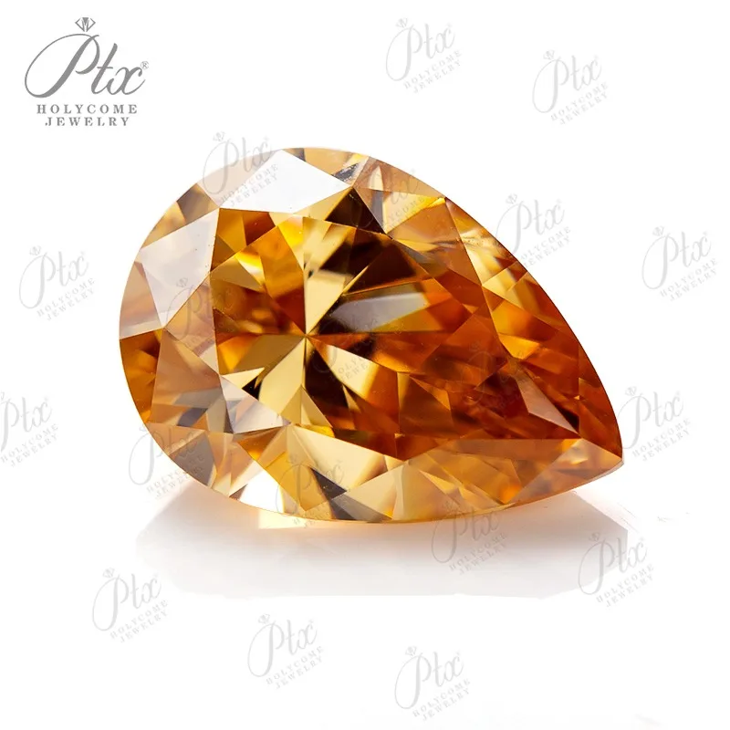 Несколько форм муассанит камень цвет шампанского круглая овальная груша вниз