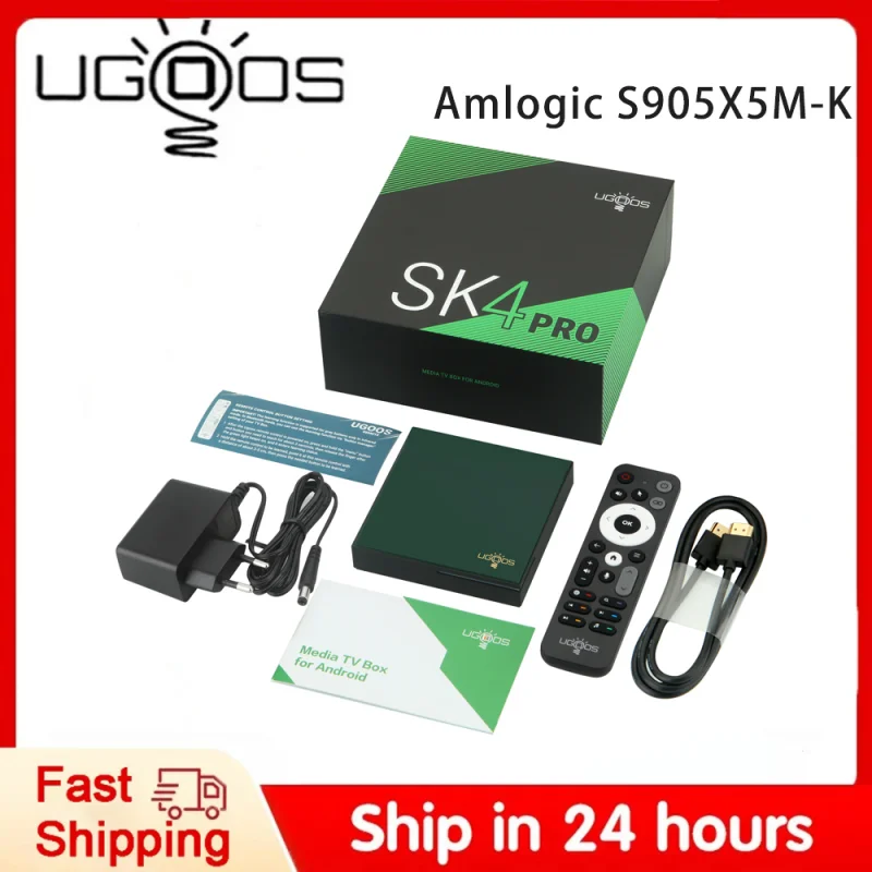Фото Qriginal UGOOS SK4 Pro Android 14 Smart TV BOX Amlogic S905X5M-K BT5.4 LPDDR4 4G 64G AI-SR AV1 HDR SK4Pro ТВ-приставка Dolby №1