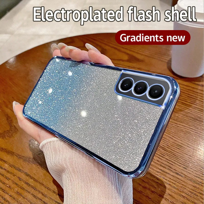 Чехол для Samsung Galaxy S21 FE чехол SM-G990B блестящий Блестящий силиконовый объектива