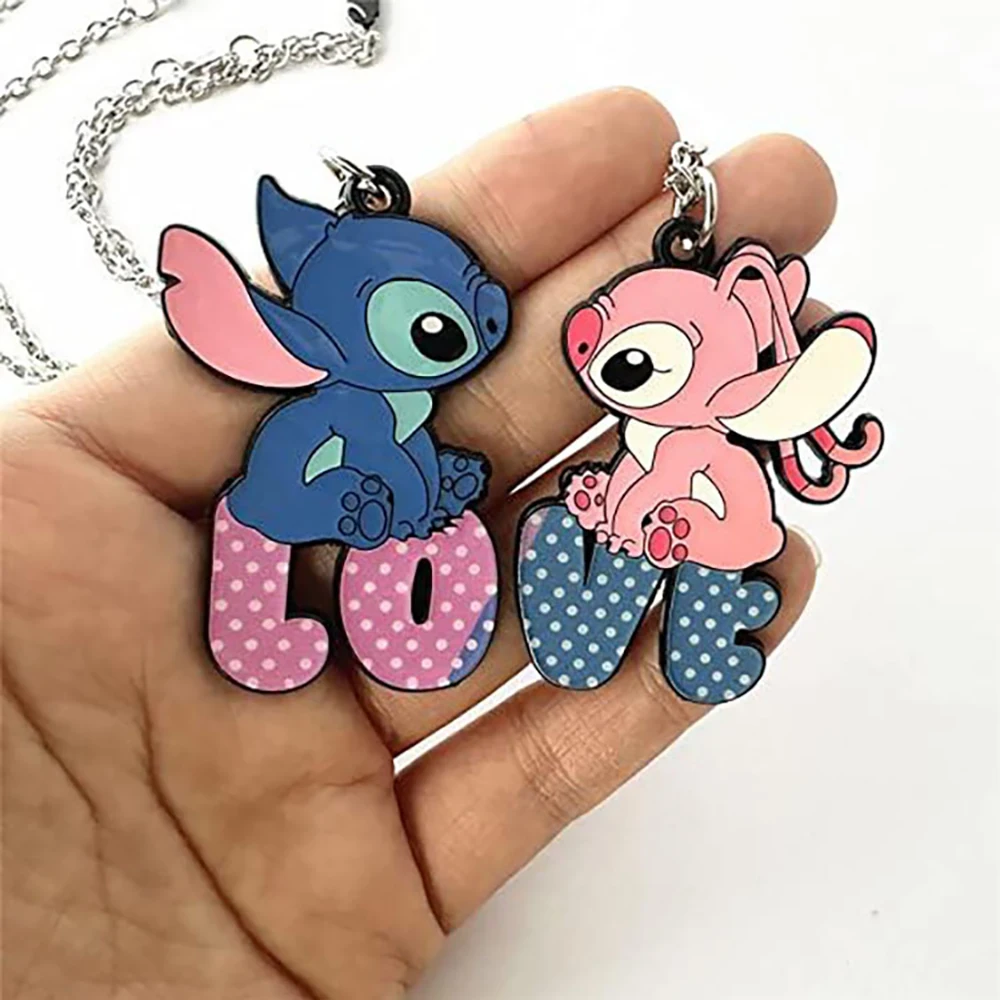 Disney Heart Lilo & Stitch Pendant Best Friend Girl BFF Necklace of 2 for Kids Children Friendship Jewelry Party Gifts images - 6