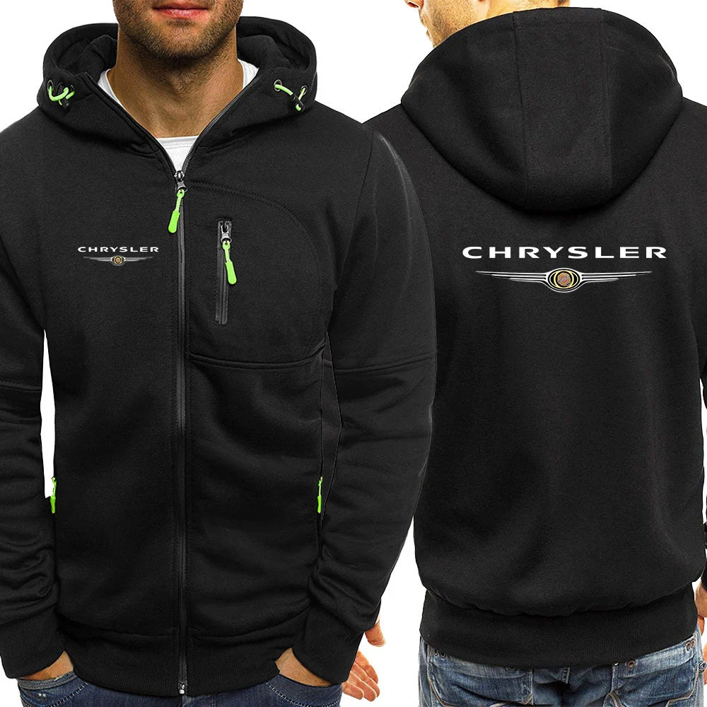 

Мужская весенняя куртка с капюшоном и принтом CHRYSLER 2023, повседневная толстовка на молнии, спортивный костюм, модная куртка, верхняя одежда, топы