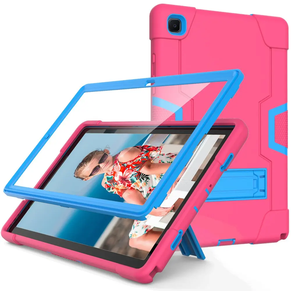 Фото Чехол для Samsung Galaxy Tab A7 10,4 дюйма SM-T500 T505, силиконовый + поликарбонатный, противоударный, с подставкой, чехол для планшета Samsung SM-T503 T509 10,4 дюйма №4