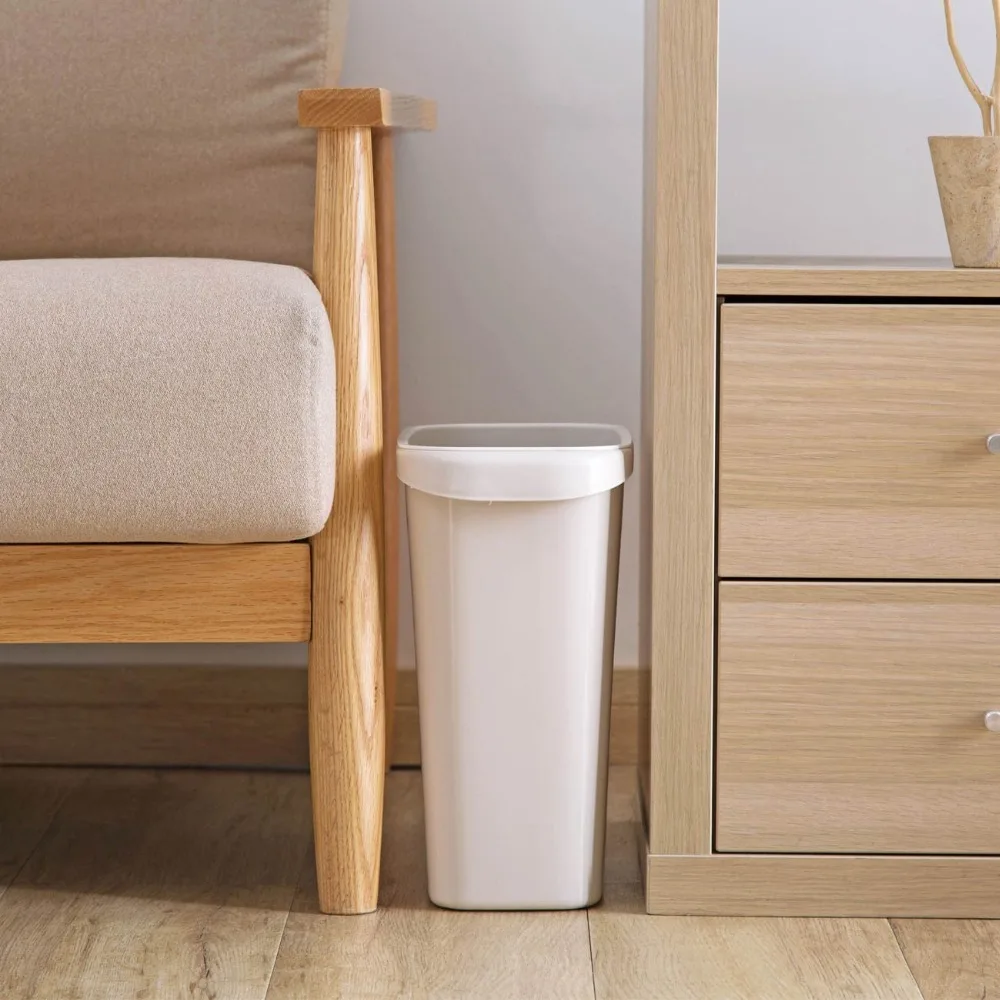 

Waste Bins Narrow Trash Can Kitchen Bathroom Trash Bin Garbage Cans Dustbin Plastic Waste Bins Paper Basket Simple Rubbish