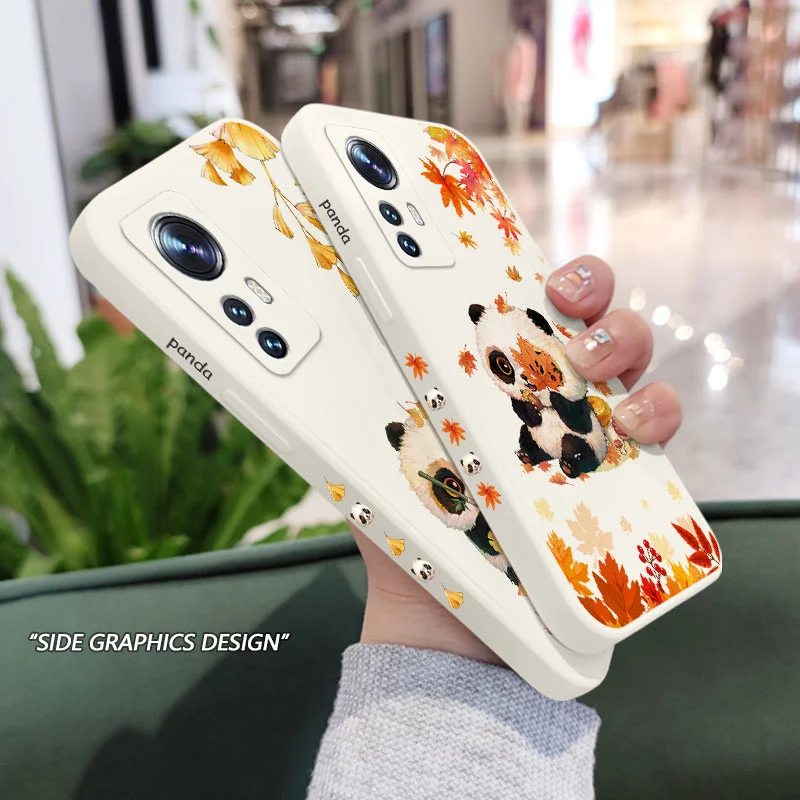maple leaf panda phone case for xiaomi mi 12 11 ultra lite 10 10s 9 11t 10t 9t pro lite poco m4 x4 f3 x3 m3 pro 5g cover free global shipping