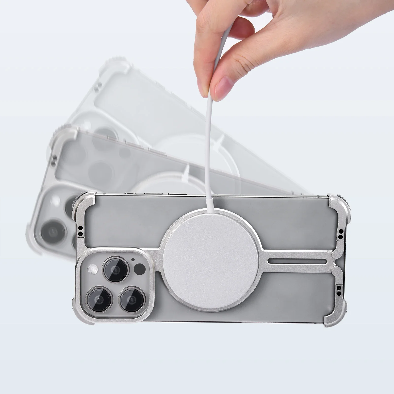 Чехол для телефона Oatsbasf Magsafe iPhone 15 Pro Max безрамный Тонкий чехол магнитный бампер