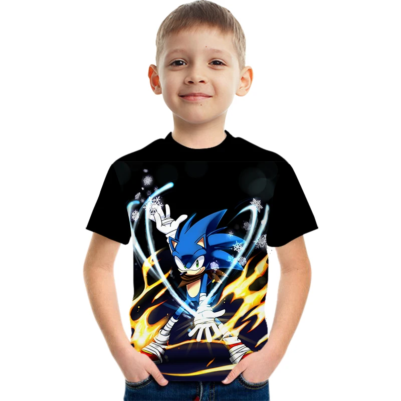 

Kids Clothes T-shirts For Boy Girl Baby Children Sonic Tops Short Sleeve Baby Tshirt Clothing Cartoon 3D Print Costume Blouses