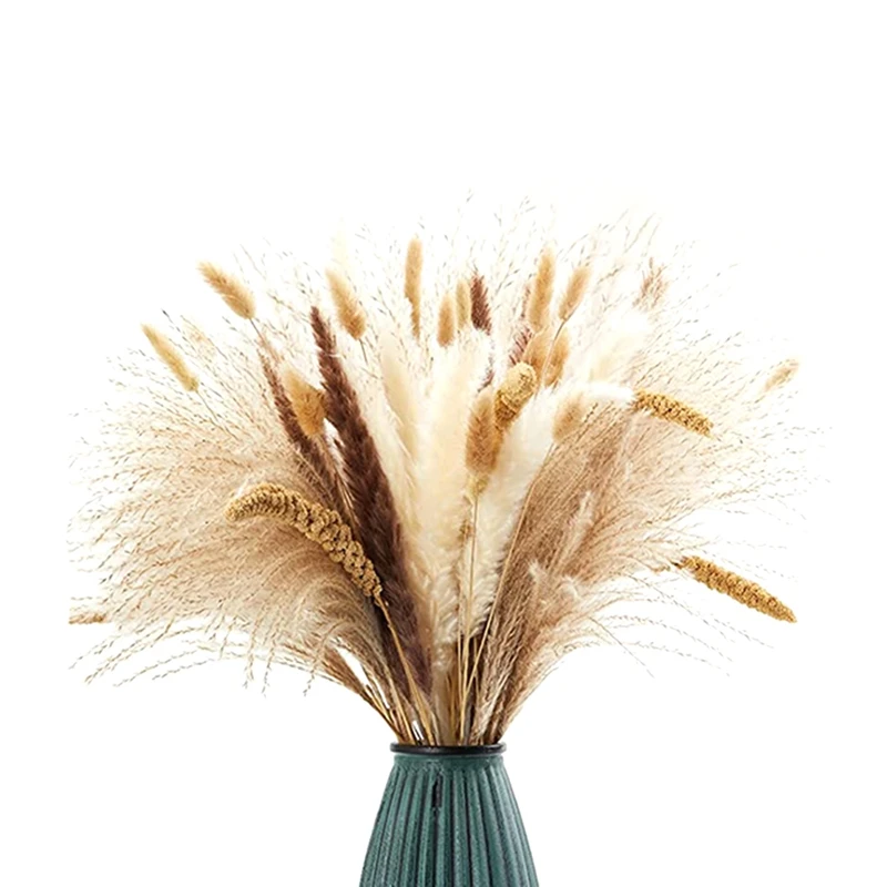 

70 шт., Шлейфы из натуральной сушеной пампасной травы, 17,5 дюйма