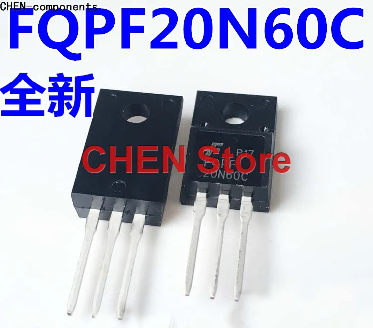 

10pcs New FQPF20N60C TO-220F 20A 600V MOS field effect tube