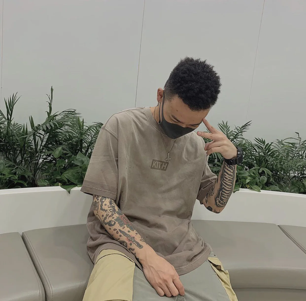 

2022 KITH Washed Distressed Loose Casual Short Sleeve retro T-Shirt TX393