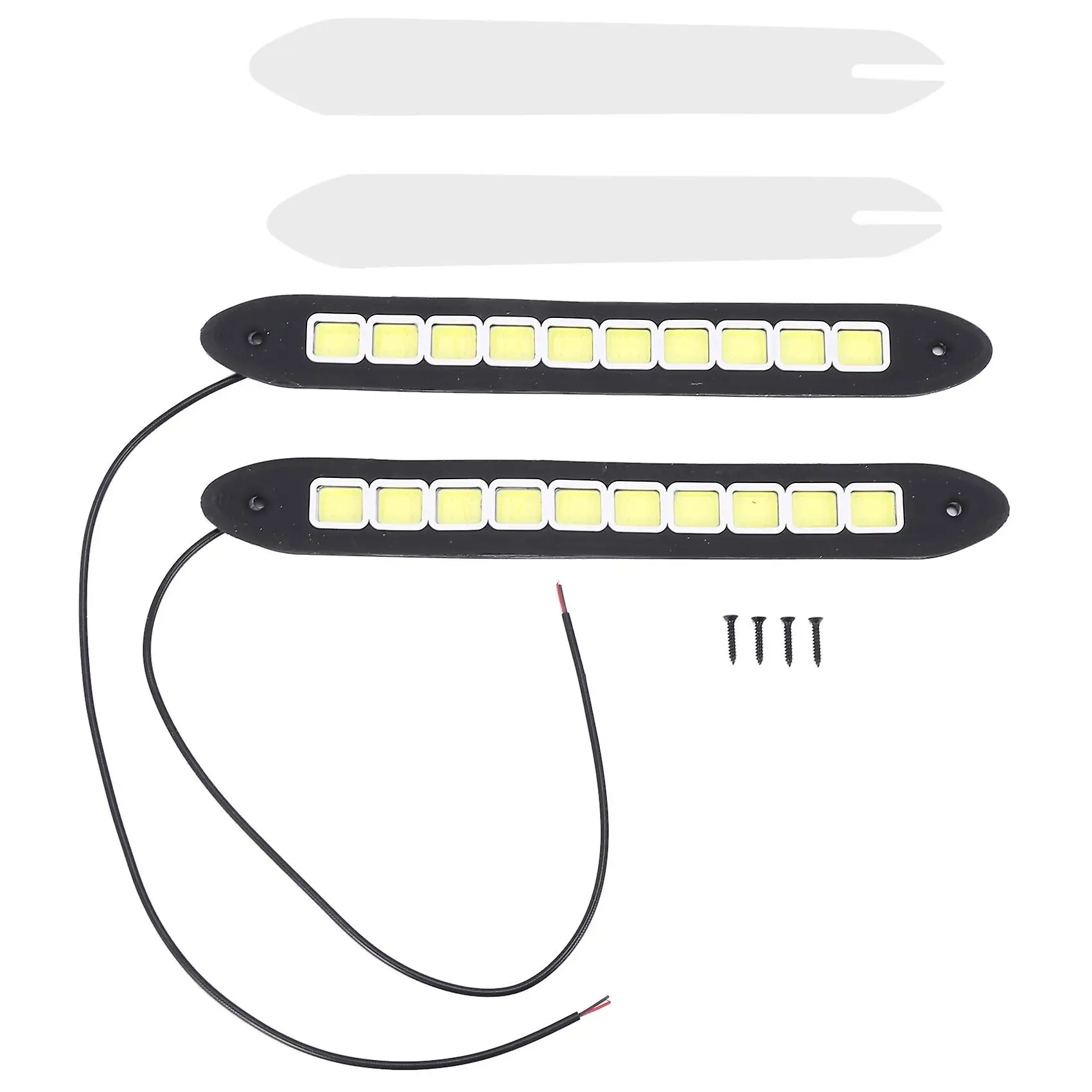 

2x Car Drl Led Daytime Running Light Fog Cob Strip Lights Car Driving