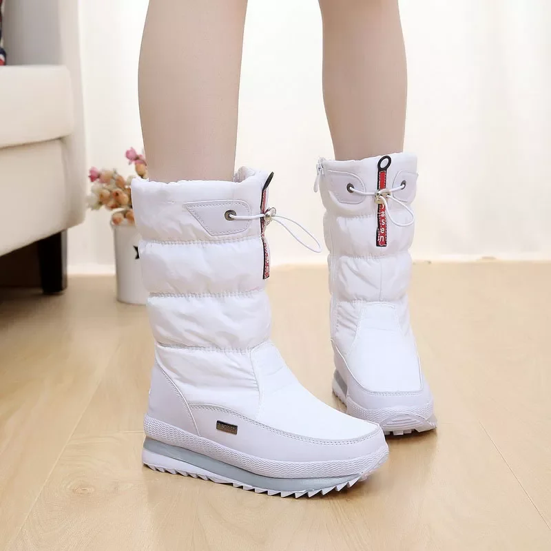 

2023NEW winter shoes woman boots warm plush zipper winter snow boots women shoes 2022 botas mujer