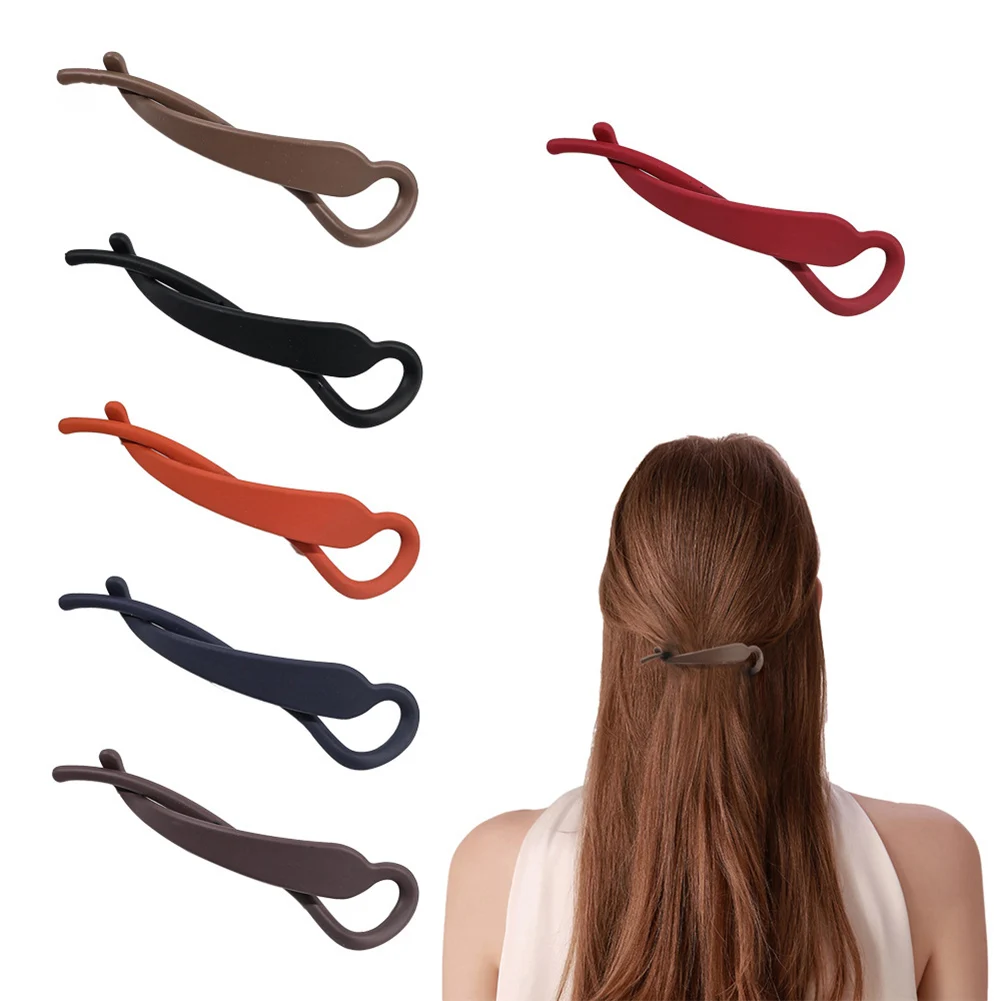 

2022 заколка в стиле ретро матовый банановый зажим, вертикальный зажим, модный простой однотонный акриловый зажим для конского хвоста, зажим ...