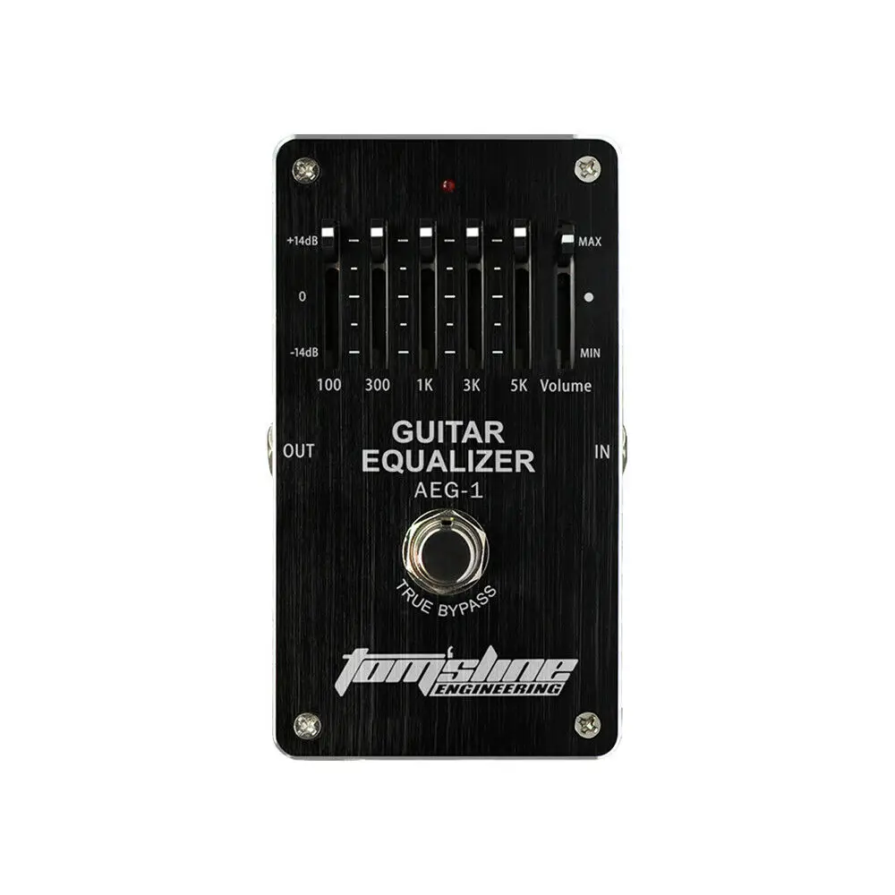 

Aroma AEG-1 EQ 5-Band Guitar Equalizer Electric Guitar Effect Pedal True Bypass Aluminum Alloy Housing Guitar Effect Pedal