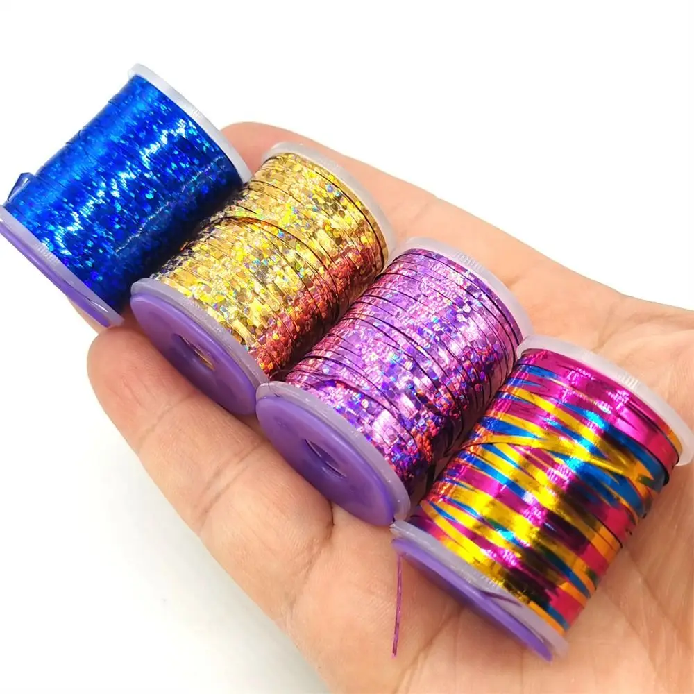 Голографическая плоская мишура 1 мм материалы для завязывания мушек нить нимфы 120