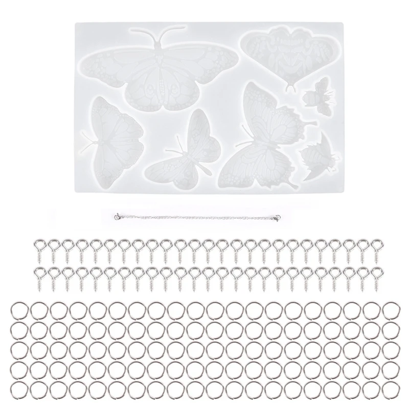 

Wind Chime Mould DIY Molds Butterfly Wind Chimes Casting Silicone Resin Mold Kit for Pendant Home Decor Wall Hanging Ornament