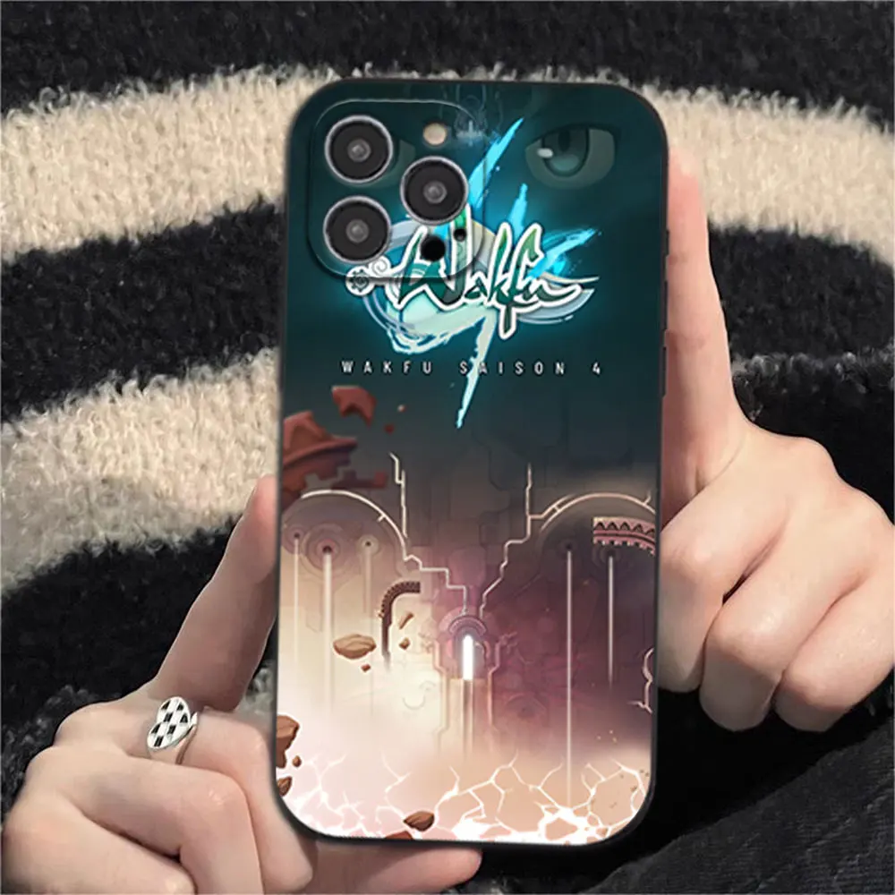 Чехол для телефона Game W-Wakfu iPhone 12 11 13 14 15 16 Pro Plus черный мягкий силиконовый чехол