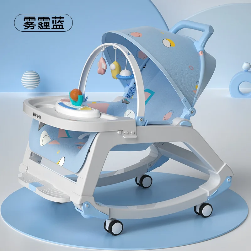 Baby Rocking Chair Reclining Chair Soothing Chair Coaxing Baby Artifact Walking Baby Stroller Baby Rocking Chair Multi-function