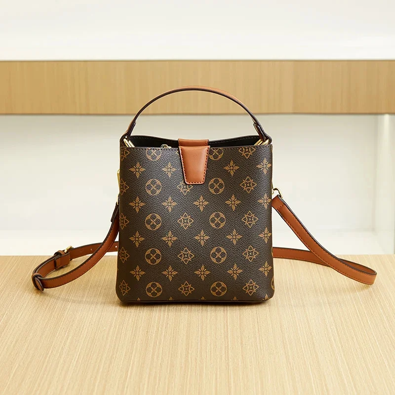 

Женская сумка-ведро в стиле ретро, модная Роскошная вместительная сумка через плечо, 2023